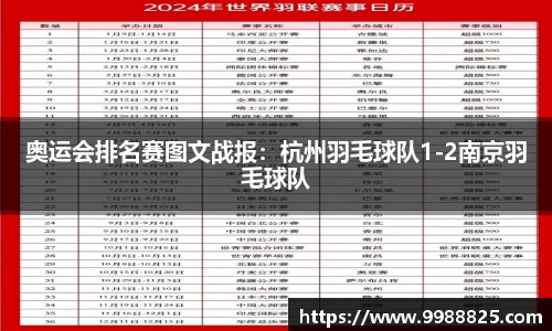 奥运会排名赛图文战报：杭州羽毛球队1-2南京羽毛球队
